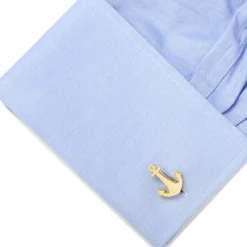 Cufflinks, Inc. Gold Plated Anchor Cufflinks