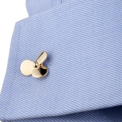 JJ Weston Gold Plated Boat Propeller Cufflinks