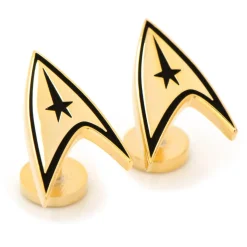 Star Trek Gold Plated Delta Shield Cufflinks