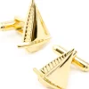 JJ Weston Gold Sailboat Cufflinks
