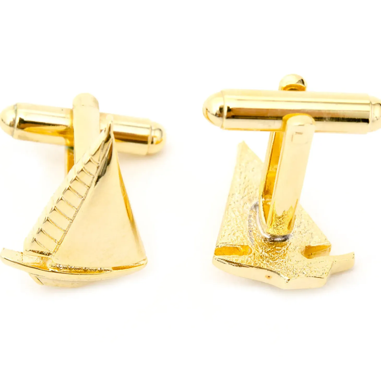 JJ Weston Gold Sailboat Cufflinks