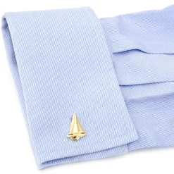 JJ Weston Gold Sailboat Cufflinks