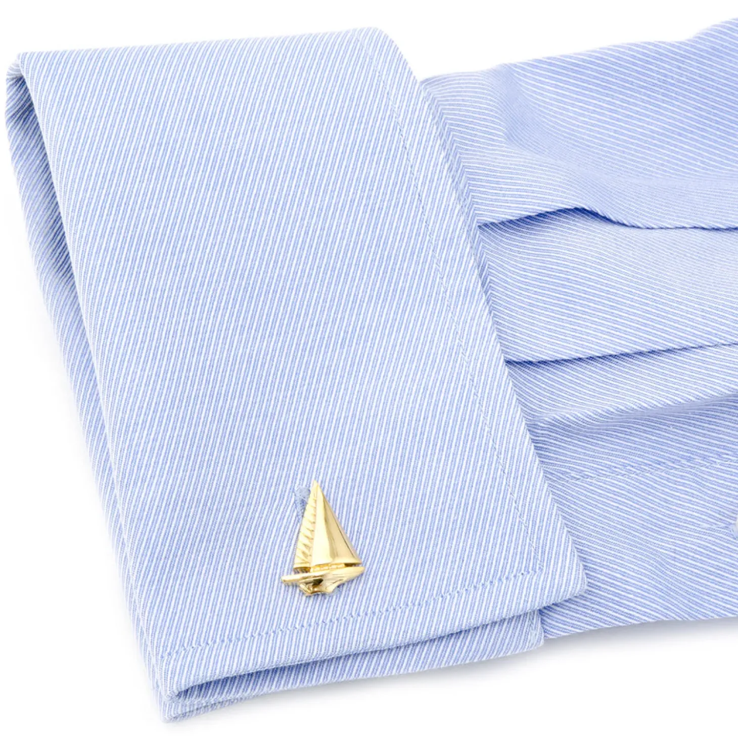 JJ Weston Gold Sailboat Cufflinks