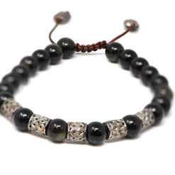 Armenta Golden Obsidian Beaded Pull Bracelet