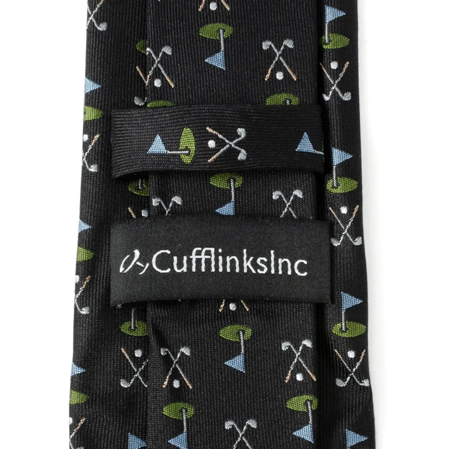 Cufflinks, Inc. Golf Course Black Silk Men's Tie
