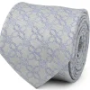 Ox and Bull Trading Co. Gray Blue Art Deco Men's Tie
