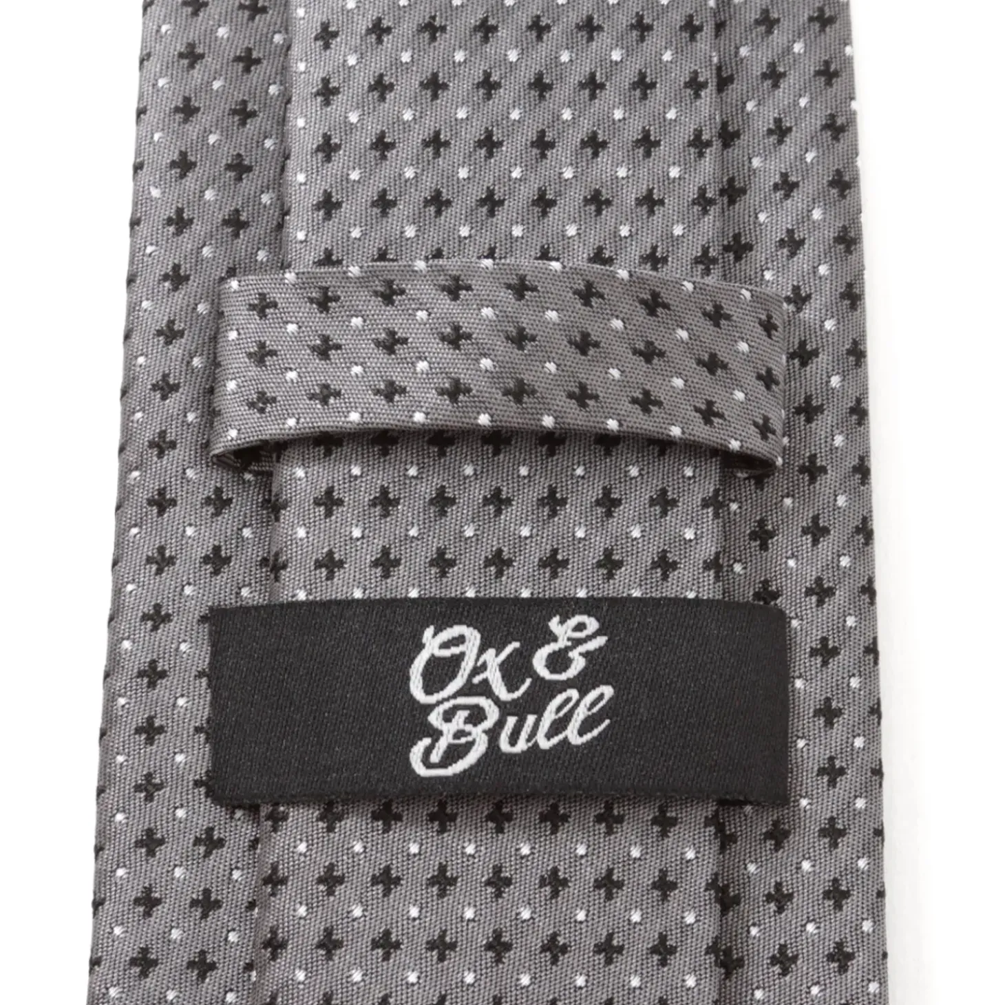 Ox and Bull Trading Co. Gray Cross Dot-Men's Tie