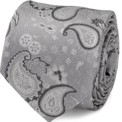 Ox and Bull Trading Co. Gray Paisley Men's Tie