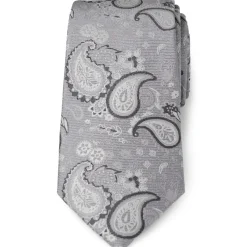 Ox and Bull Trading Co. Gray Paisley Men's Tie