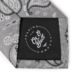 Ox and Bull Trading Co. Gray Paisley Men's Tie
