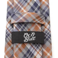 Ox and Bull Trading Co. Gray Plaid Men's Tie