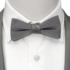 Ox and Bull Trading Co. Gray Silk Bow Pre-Tie