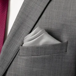 Ox and Bull Trading Co. Gray Silk Pocket Square