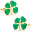 JJ Weston Green Shamrock Cufflinks