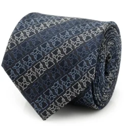 Star Wars Grogu Outline Stripe Navy Men's Tie