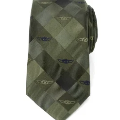 Star Wars Grogu Plaid Green Men's Tie