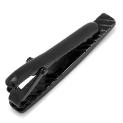 Ox and Bull Trading Co. Gunmetal and Onyx Inlaid Tie Clip