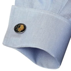 Ox and Bull Trading Co. Hand Painted American Buffalo Nickel Coin Cufflinks