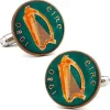 Ox and Bull Trading Co. Hand Painted Irish Eire Coin Cufflinks