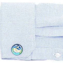 Ox and Bull Trading Co. Hand Painted South Dakota State Quarter Cufflinks