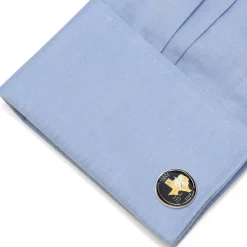 Ox and Bull Trading Co. Hand Painted Texas State Quarter Cufflinks