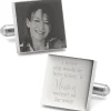 Ox and Bull Trading Co. Heaven so far away Custom Photo Engravable Cufflinks