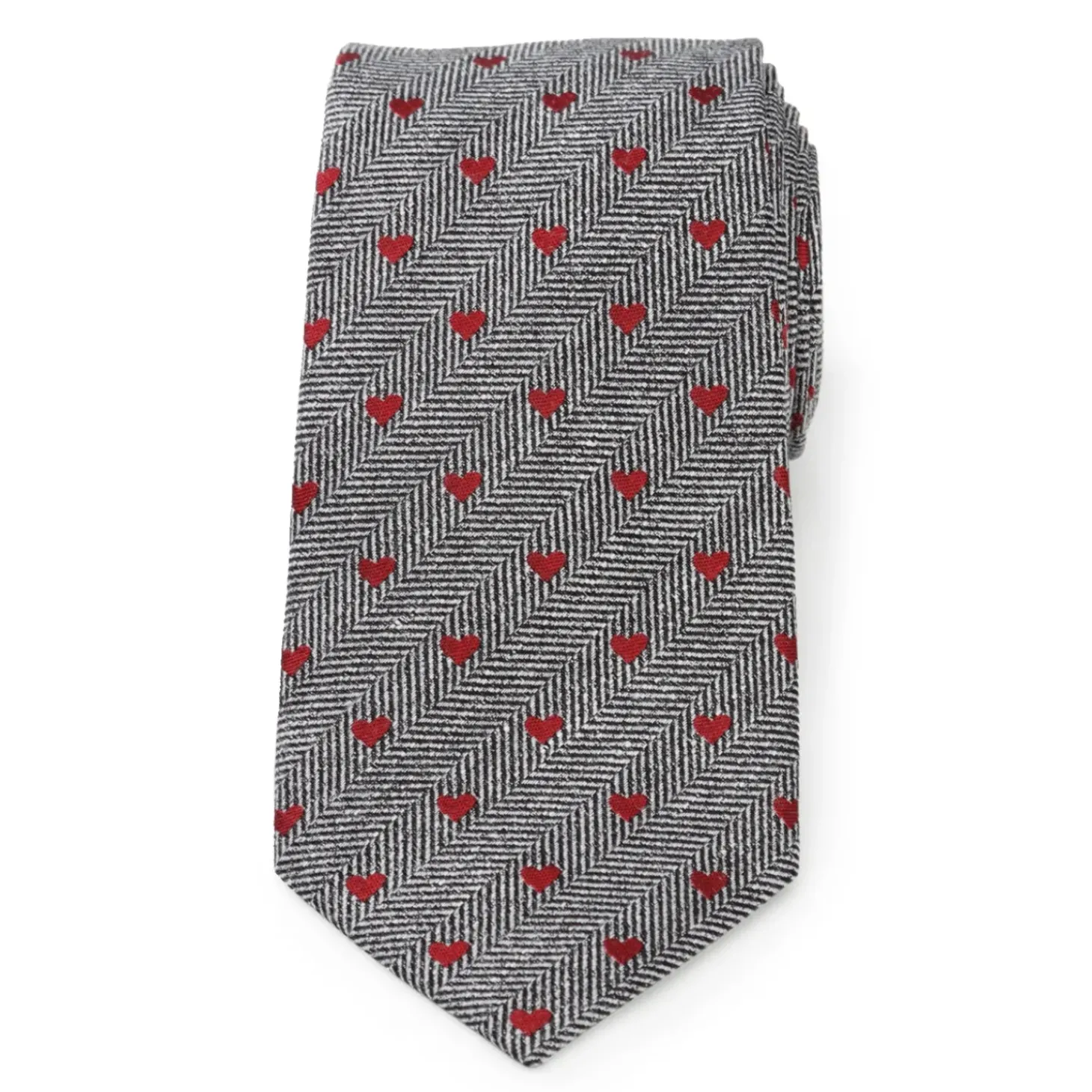 Cufflinks, Inc. Herringbone Heart Men's Tie