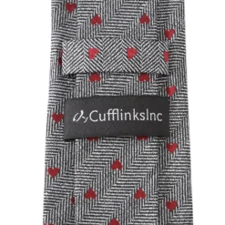 Cufflinks, Inc. Herringbone Heart Men's Tie