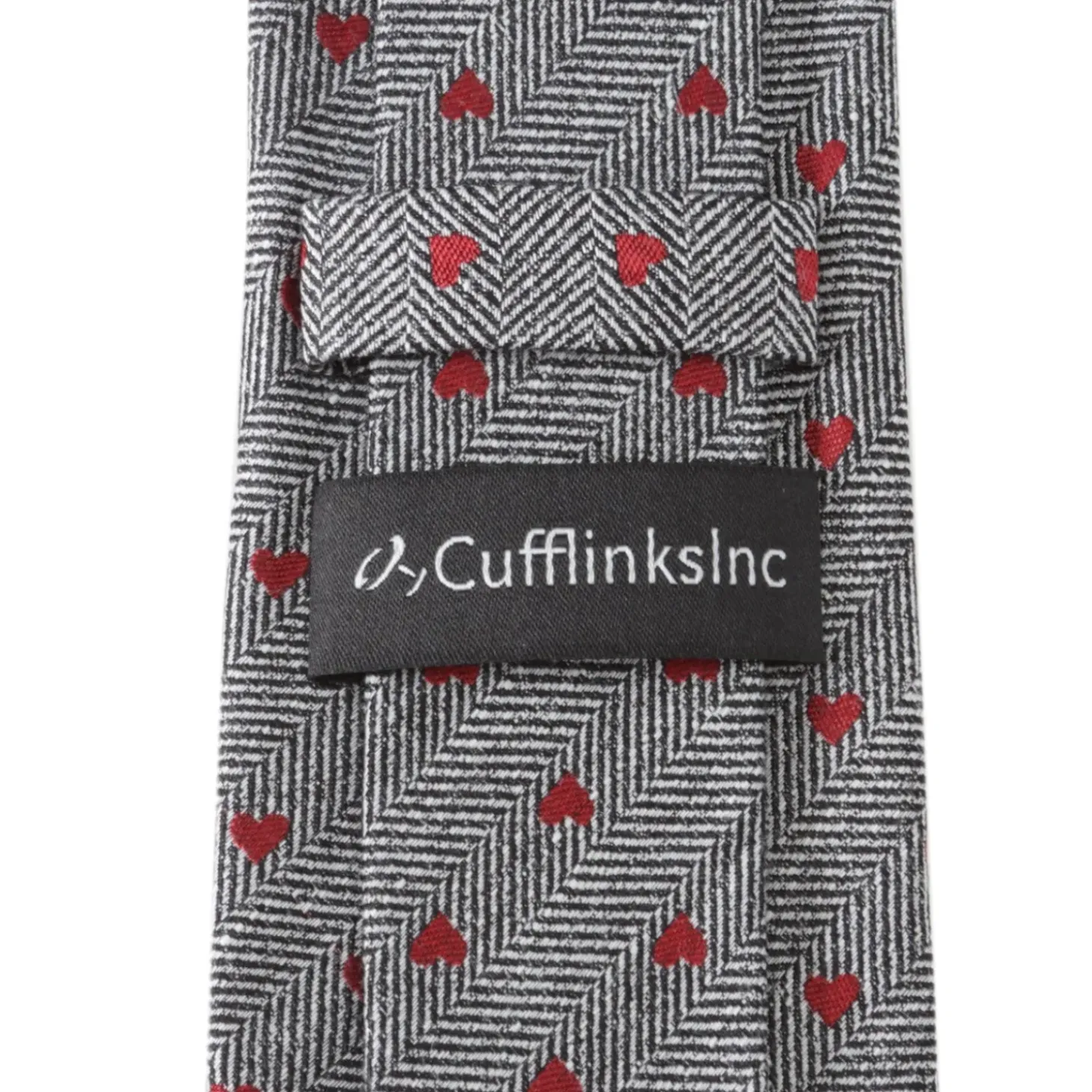 Cufflinks, Inc. Herringbone Heart Men's Tie