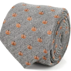 Cufflinks, Inc. Holiday Pumpkin Herringbone Tie