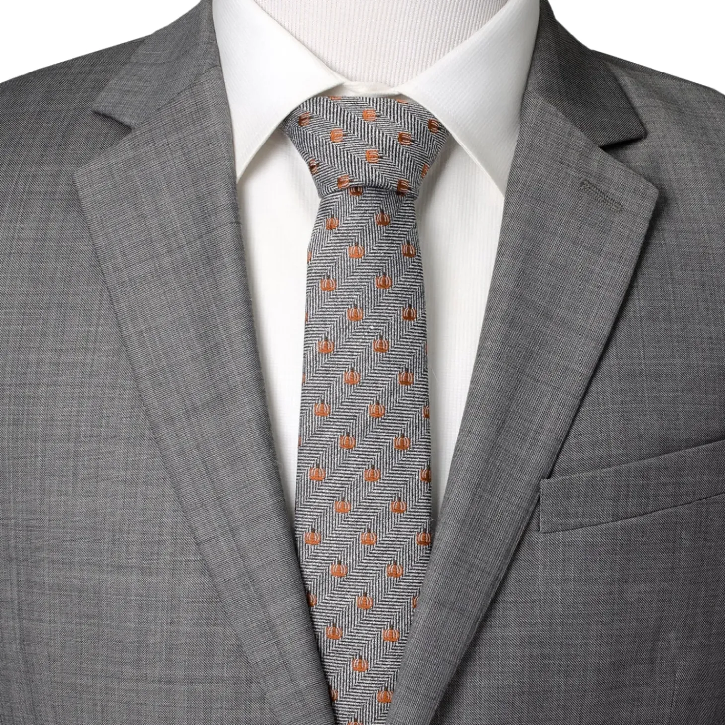 Cufflinks, Inc. Holiday Pumpkin Herringbone Tie