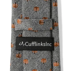 Cufflinks, Inc. Holiday Pumpkin Herringbone Tie
