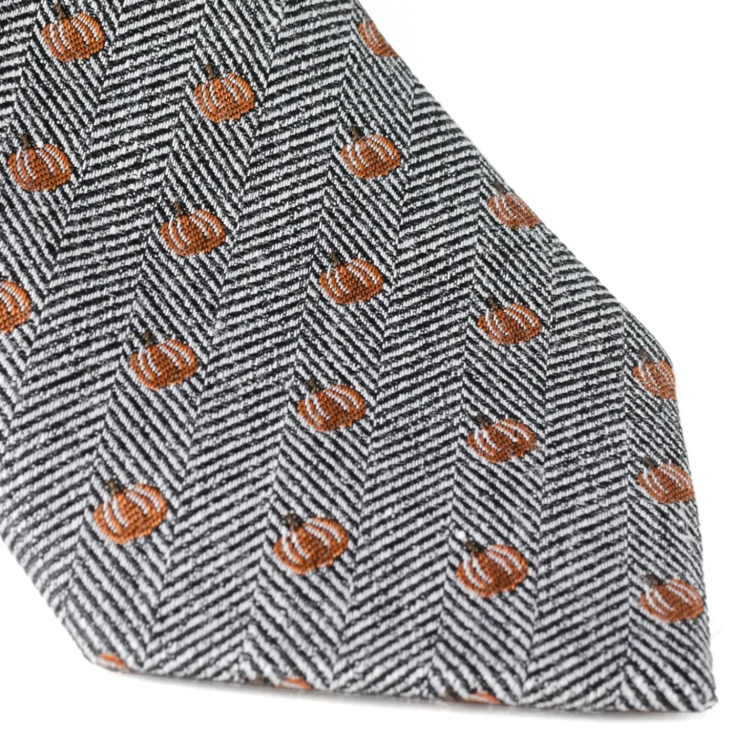 Cufflinks, Inc. Holiday Pumpkin Herringbone Tie