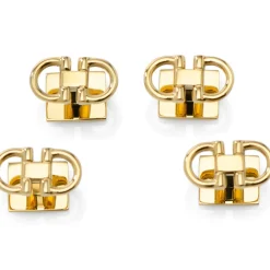 Ox and Bull Trading Co. Horse Bit Gold Stainless Steel Studs
