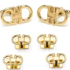 Ox and Bull Trading Co. Horse Bit Gold Stainless Steel Stud Set