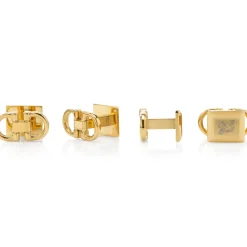 Ox and Bull Trading Co. Horse Bit Gold Stainless Steel Stud Set