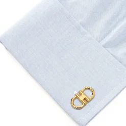 Ox and Bull Trading Co. Horse Bit Gold Stainless Steel Stud Set