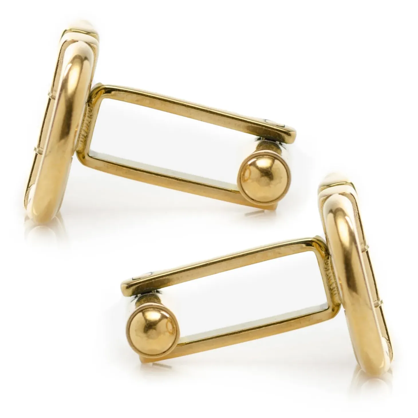 Ox and Bull Trading Co. Horse Bit Gold Stainless Steel Cufflinks
