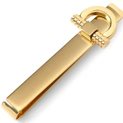Ox and Bull Trading Co. Horse Bit Gold Stainless Steel Tie Bar