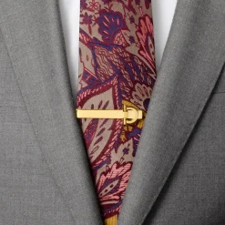 Ox and Bull Trading Co. Horse Bit Gold Stainless Steel Tie Bar