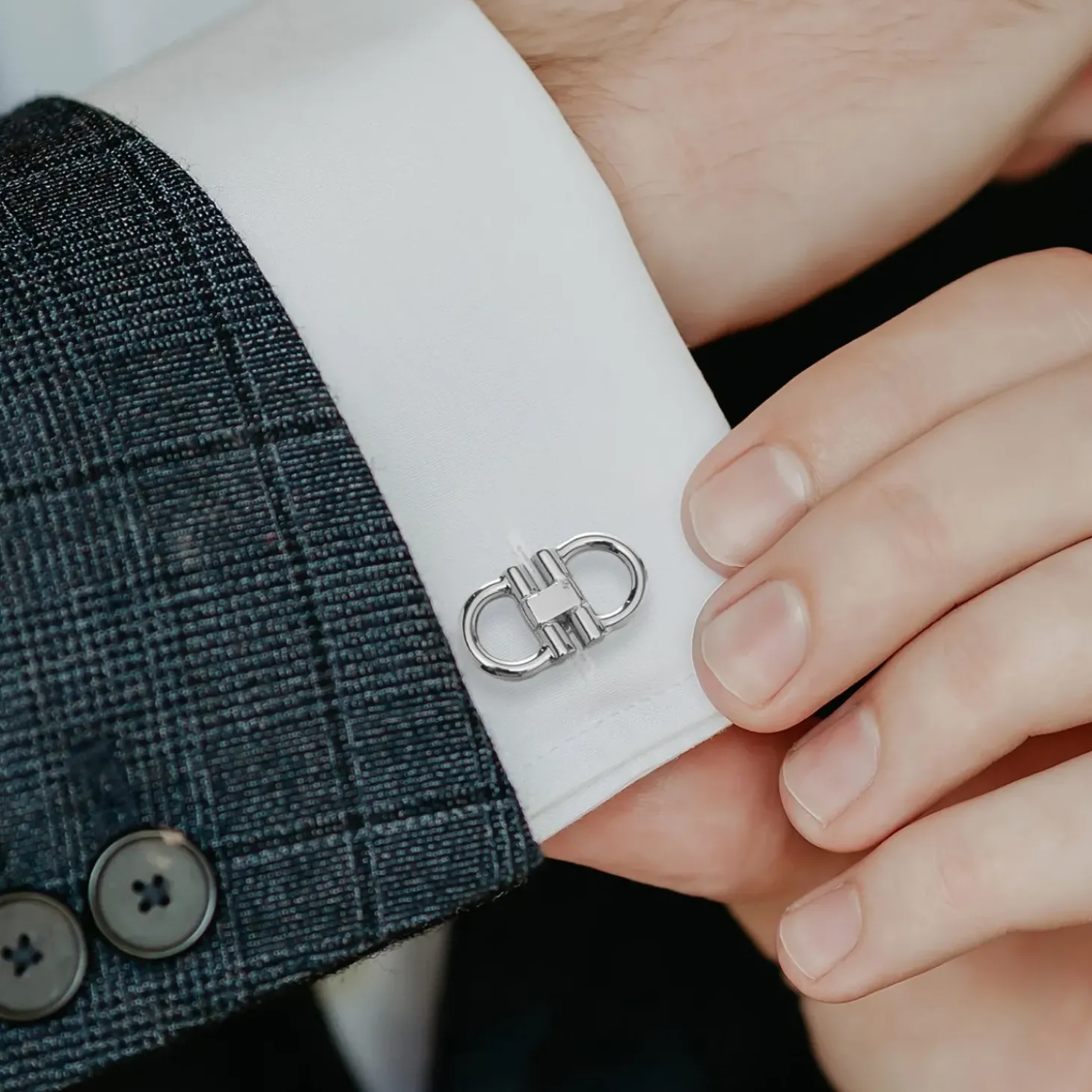 Ox and Bull Trading Co. Horse Bit Stainless Steel Cufflinks