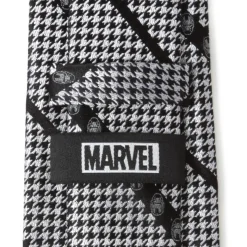 Marvel Iron Man Houndstooth Black Men's Tie