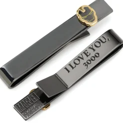 Marvel Iron Man "I Love You 3000" Gunmetal Hidden Message Tie Bar