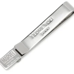 Marvel Iron Man "I Love You 3000" Textured Hidden Message Tie Bar