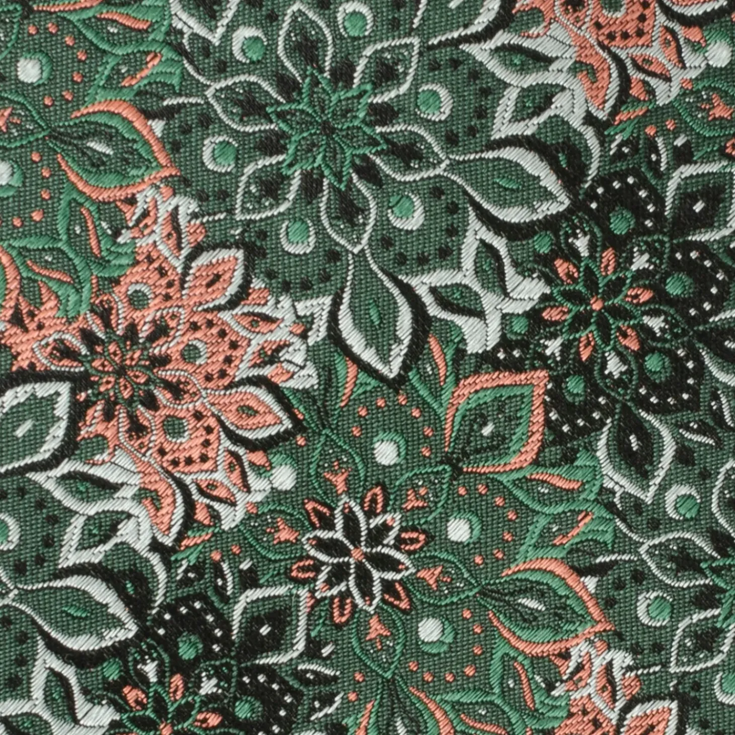 Ox and Bull Trading Co. Kaleido Floral Coral Accented Men's Tie