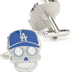 MLB LA Dodgers Sugar Skull Cufflinks