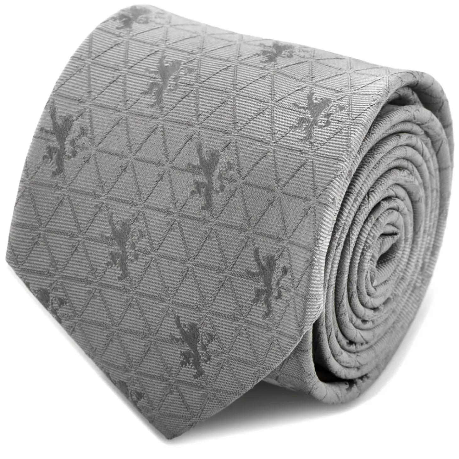 Game of Thrones Lannister Geometric Sword Gray Men's Tie