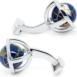 Tateossian Lapis Globe Cufflinks