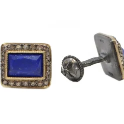 Armenta Lapis Lazuli with Diamond Cufflinks
