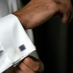 Armenta Lapis Lazuli with Iolite Cufflinks